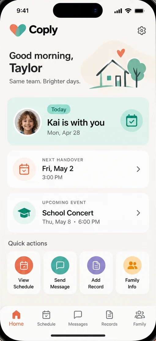 Coply co-parenting app