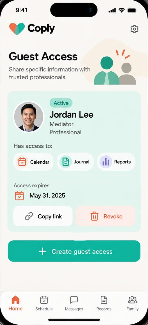 Secure guest access for trusted professionals